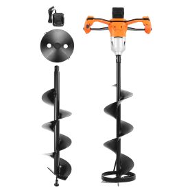 20V Electric Ice Auger, 8 inch Diameter, 2 in 1 Cordless Ice Fishing Augers and Earth Auger with Ices & Earth Drill Bit 20V Electric Ice Auger, 8 inch Diameter, 2 in 1 Cordless Ice Fishing Augers and Earth Auger with Ices & Earth Drill Bit